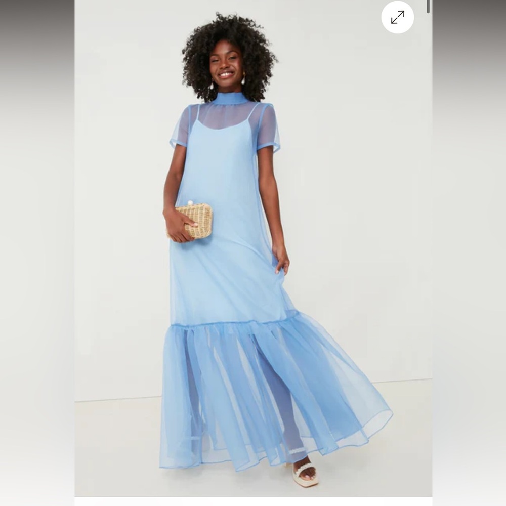 STAUD Light Blue Maxi Dress